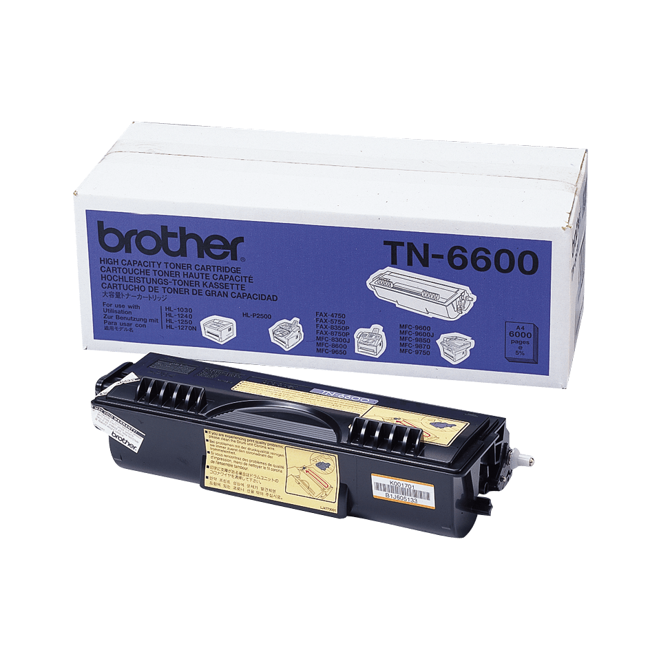 Oryginalny wysokowydajny czarny toner Brother TN-6600 